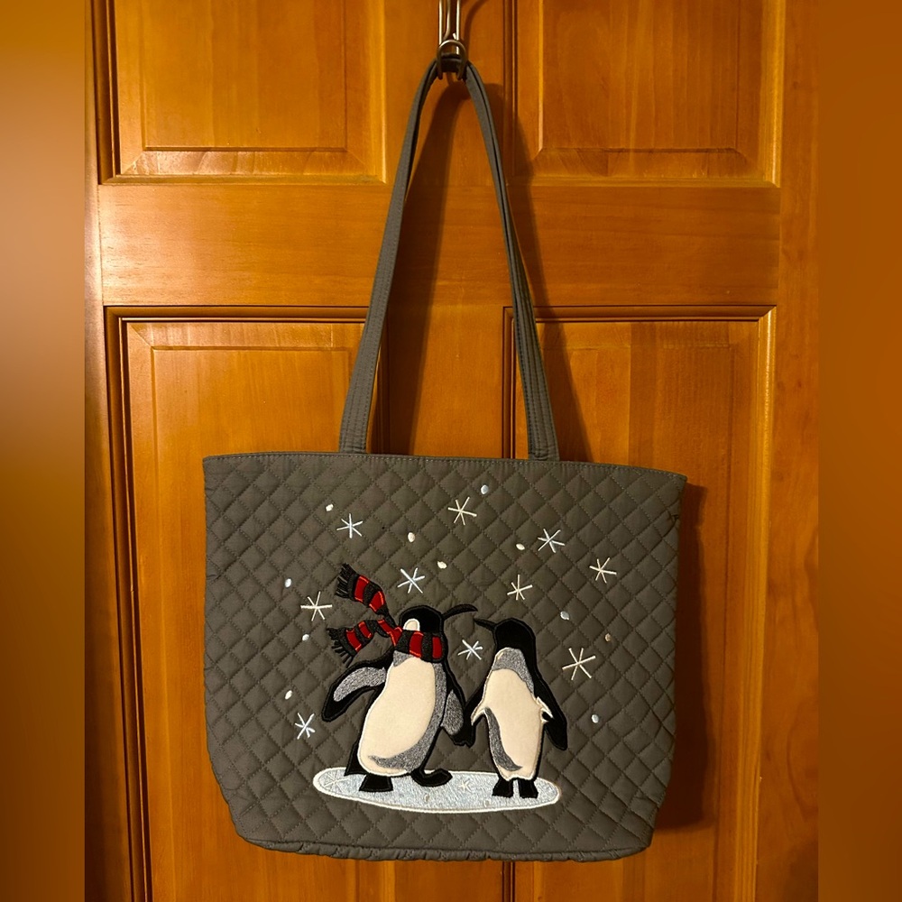 Rare Penguin Pair Vera Bradley Christmas Tote
